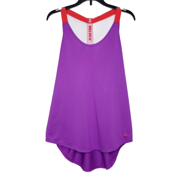 Nike Tops - Nike Open Back Dri Fit Purple Tank Top Medium